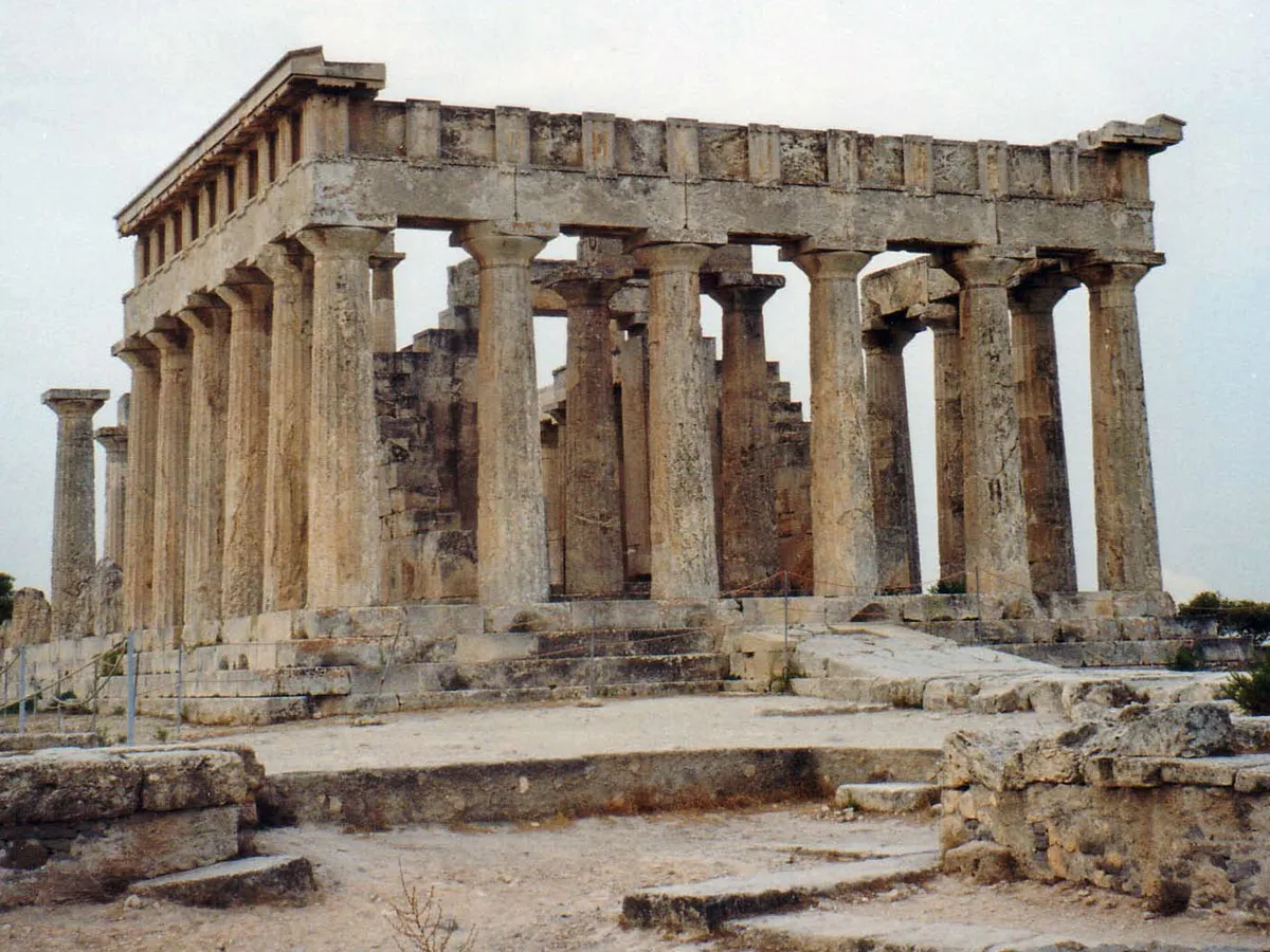Doric exterior of the Temple of Aphaia on Aegina