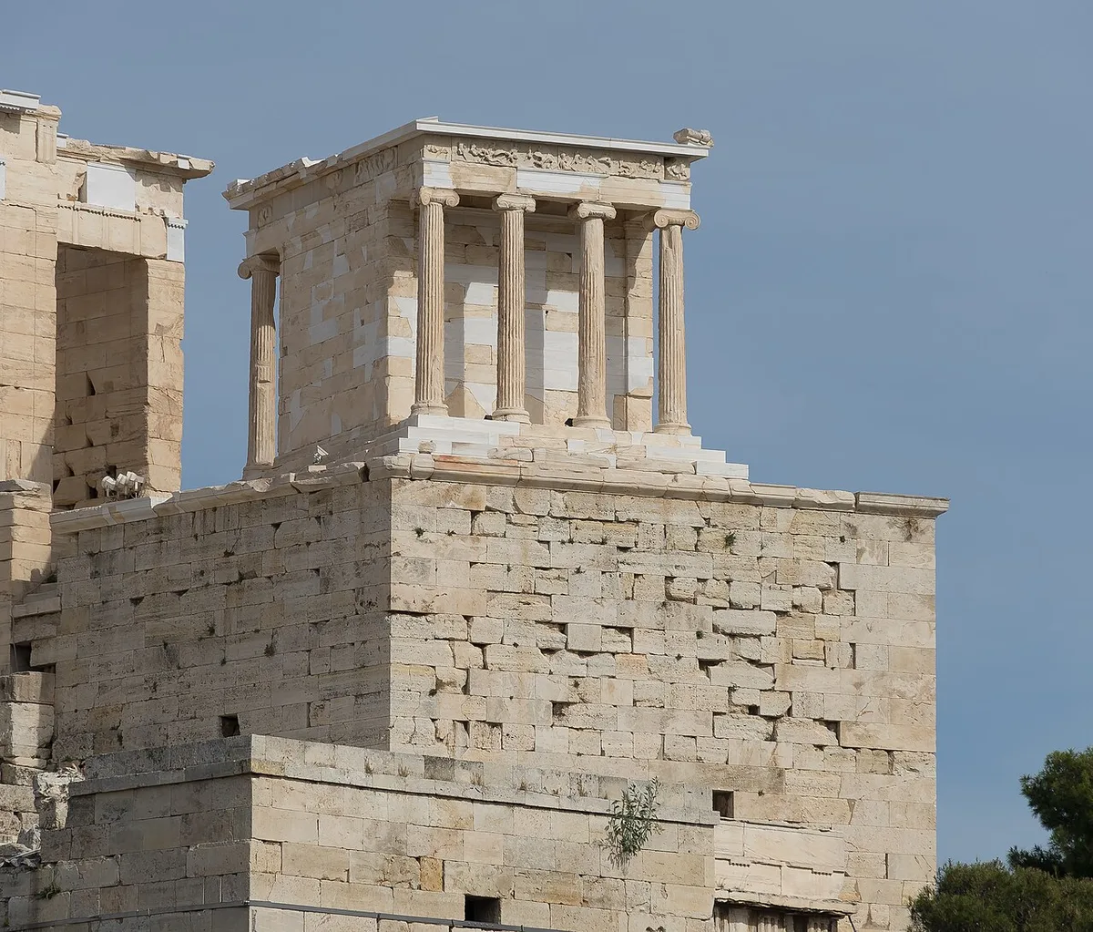 The small Ionic Temple of Athena Nike on the Acropolis