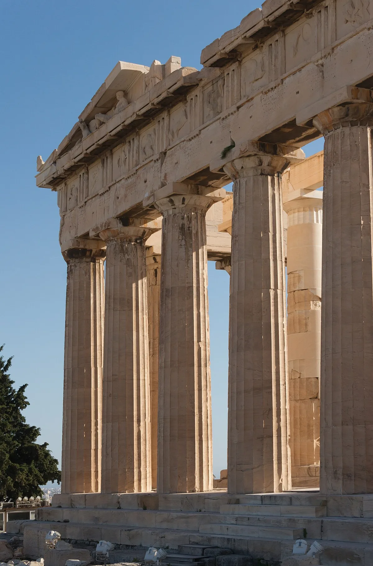 East side of the Parthenon